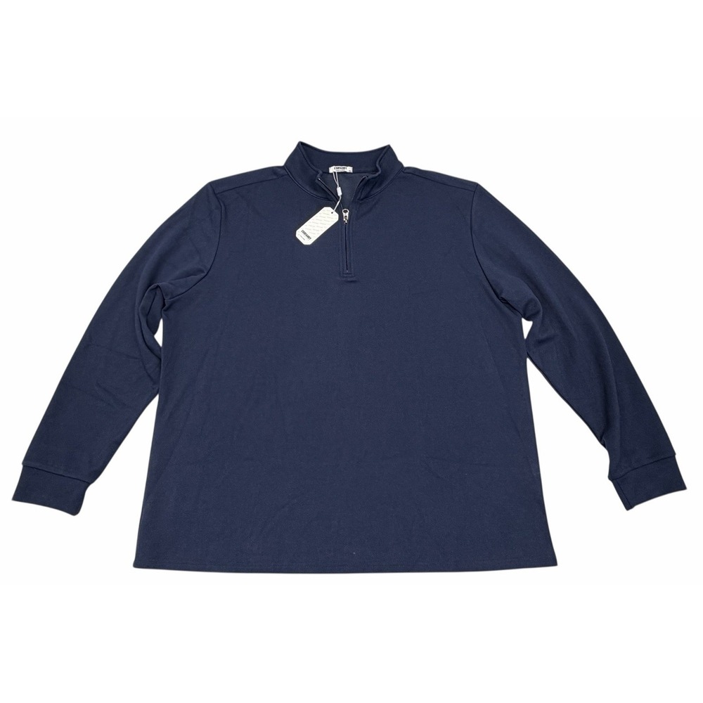 Coofandy Men's Quarter Zip Pullover Casual Long Sleeve Sweater Size 3XL NEW